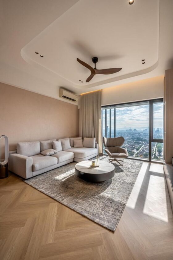 Living room malaysia - the curve of house - interior design - minimalaist gome interior design malaysia