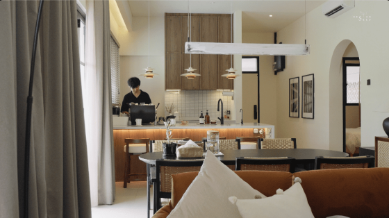 Bar counter interior design kitchen dry kitchen villa kenneth tan terrace house