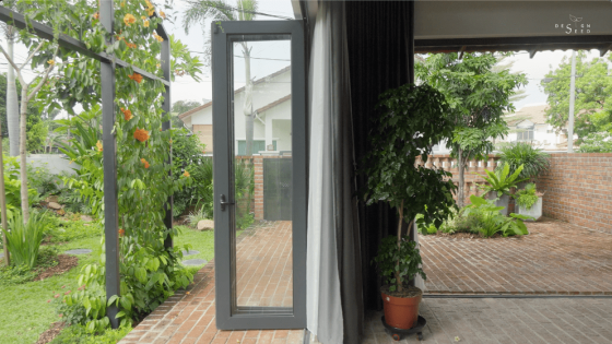 Dry kitchen outdoors green garden house