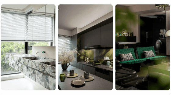 Space planning Artistic home Living room