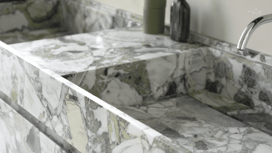 Marble countertop Master bathroom