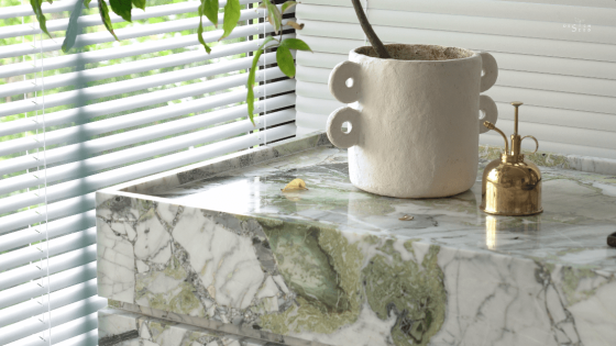 Marble countertop Master bathroom