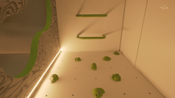 climbing wall kid's room