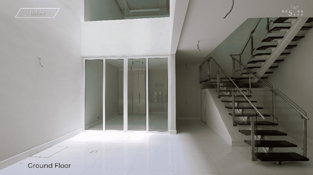 Foyer Before renovations Original floor plan