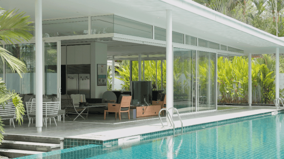 green architecture Ken Yeang design seed swimming pool swimming pool courtyard green house green home architecture living room open plan living room dining area swimming pool swimming pool courtyard