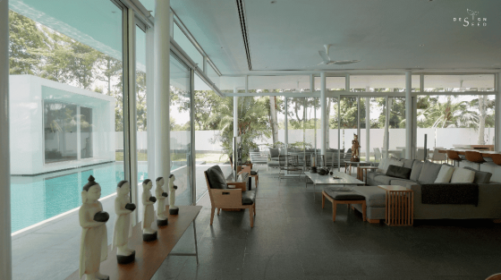 green architecture Ken Yeang design seed swimming pool swimming pool courtyard green house green home architecture living room open plan living room