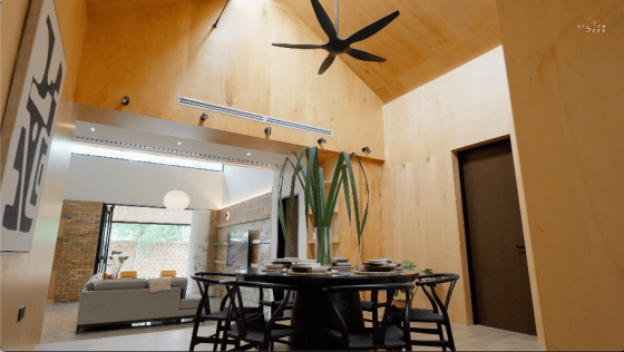 house exterior brick house brick home industrial style industrial home interior design architecture design red bricks brick walls Choong wei li futurground living room wooden