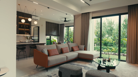 gamuda land gamuda property courtyard villa house tour garden villa luxury house family house Design Seed township facilities gated and guarded garden green ecofriendly dining area pavilion protruding design open dining area nature green marble table nice dining area nice dining room
