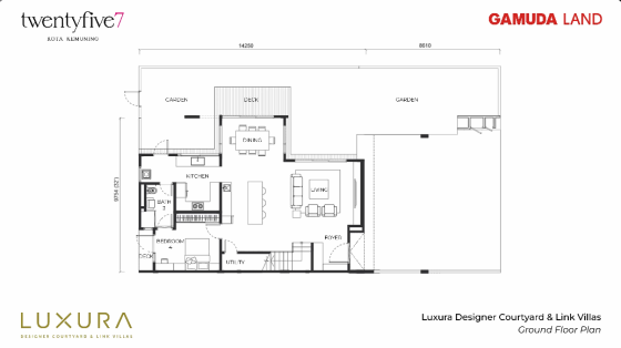 gamuda land gamuda property courtyard villa house tour garden villa luxury house family house Design Seed township facilities gated and guarded garden green ecofriendly elegant house floor plan layout blueprints