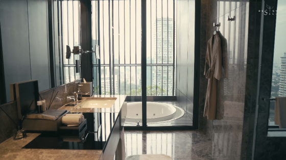 EQ hotel Equatorial Hotel modern hotel Kuala Lumpur luxury hotel fancy hotel holiday hotel Malaysia EQ night photography night scenery city view city hotel KL view KL skyline hotel room hotel suite bathroom bathtub private jacuzzi toilet washroom