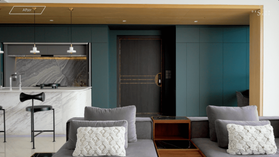 S/LAB 10 interior designers luxury condo condominium singapore australia malaysia high rise condo with view artwork art inspiration living room decor artistic creative dark modern luxury