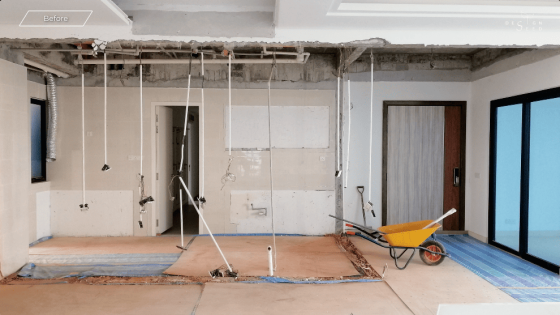 before renovations house home apartment condominium condo renovations works construction S/LAB 10