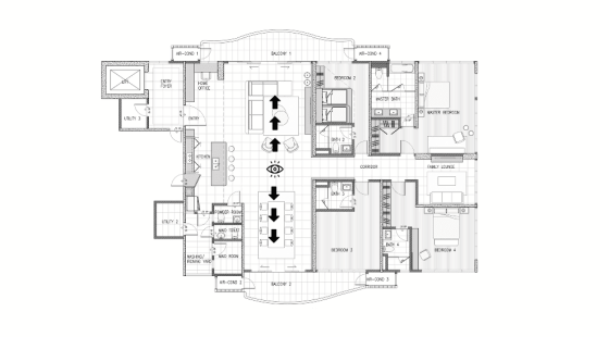 S/LAB 10 condominium modern luxury artistic art creative ventilation interior design decoration art decor high rise property dry kitchen kitchen living room floor plan blue print