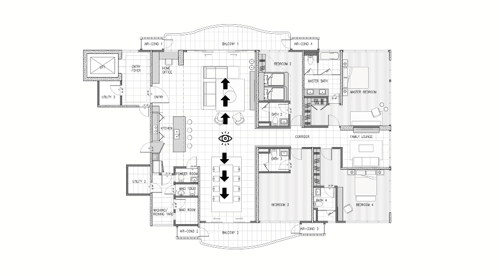 S/LAB 10 condominium modern luxury artistic art creative ventilation interior design decoration art decor high rise property dry kitchen kitchen living room floor plan blue print