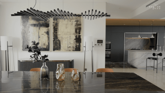 S/LAB 10 condominium modern luxury artistic art creative ventilation interior design decoration art decor high rise property living room open layout lighting decoration high rise condominium lighting statement lighting light dining area dining table