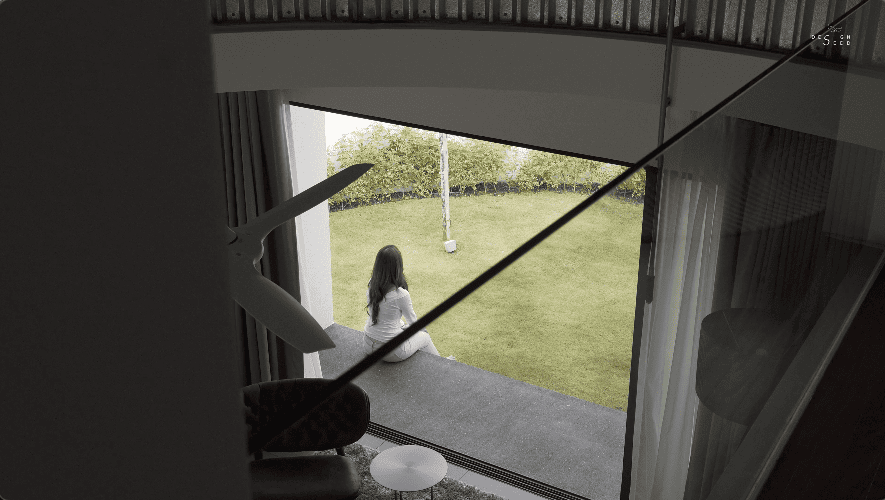 terrace house transformation Fabian Tan architecture interior design architect open living room pavilion pavilion extension extraordinary home open sky house c channels pivoting doors open