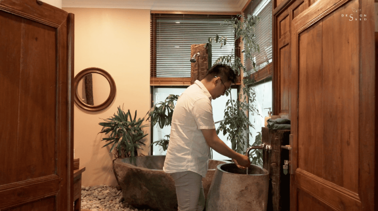 Bali home Indonesian home design Alex Lee Design Seed mansion Bali design Farah Michelle Kimball joglo limasan cultural heritage indonesia architecture carpentry doors unique door wooden teakwood teakwood tiles unique amazing homes