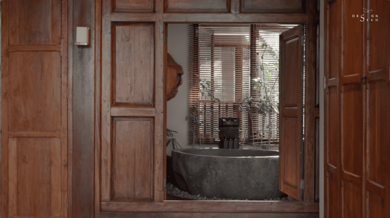 Bali home Indonesian home design Alex Lee Design Seed mansion Bali design Farah Michelle Kimball joglo limasan cultural heritage indonesia architecture carpentry doors unique door wooden teakwood teakwood tiles unique amazing homes