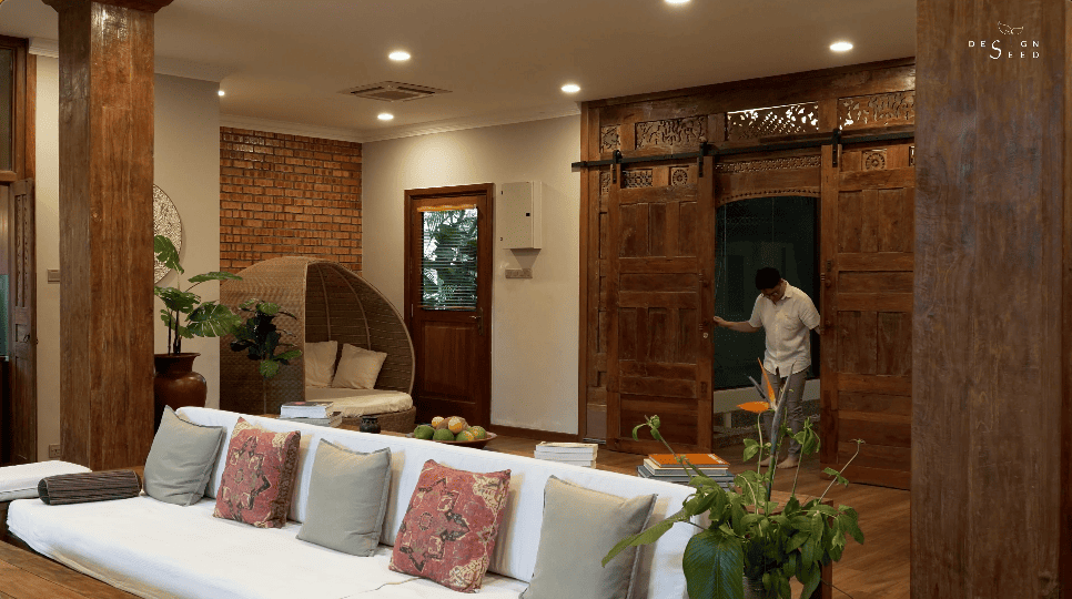 Bali home Indonesian home design Alex Lee Design Seed mansion Bali design Farah Michelle Kimball joglo limasan cultural heritage indonesia architecture carpentry doors unique door wooden teakwood teakwood tiles unique amazing homes