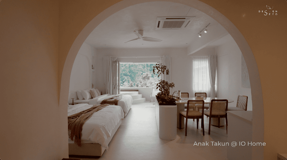 villa takun joewel design seed alex lee templer park flora fauna park rainforest hills nature wildlife species limestone hills waterfalls streams natural homestay vacation holiday Malaysia Malaysian homes IO Home landmark Takun Takun Hills property transformation renovation makeover home makeover house makeover verandah hobby room swimming pool outdoor bathtub platform bed interior design architecture wall floor finishes limestone wall vasari malaysia lime paint vasari plaster refurbishing refurbishment travel tourism staycation minimalism wabi sabi mediterranean design mediterranean design French doors villa