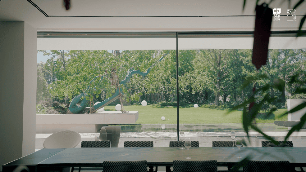 pavilion private mansion mansion luxury mansion personal entertainment annex the chalet koi pond koi fish pond landscaping landscape China china homes mansion nature nick design alex lee design seed the white house the chalet tea house tea room cinema home theater sauna gym sanctuary minimalist minimalism wooden floors child's room tea pavilion extension