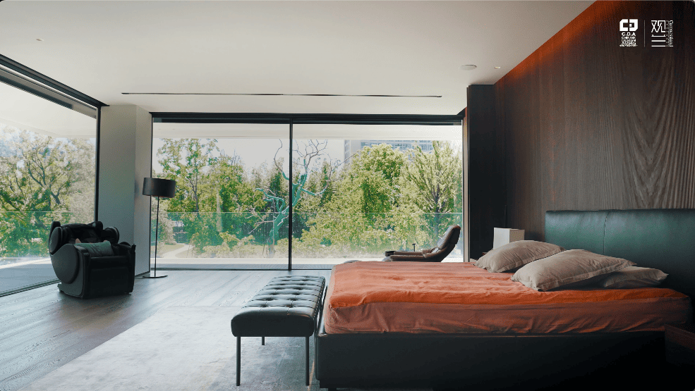 pavilion private mansion mansion luxury mansion personal entertainment annex the chalet koi pond koi fish pond landscaping landscape China china homes mansion nature nick design alex lee design seed the white house the chalet tea house tea room cinema home theater sauna gym sanctuary minimalist minimalism wooden floors child's room tea pavilion extension