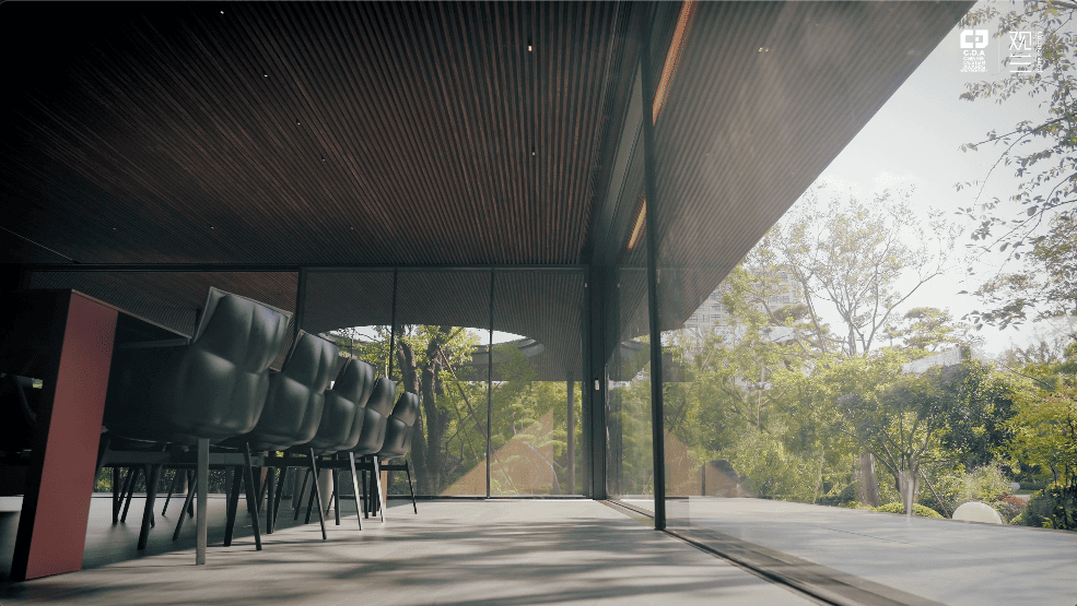 pavilion private mansion mansion luxury mansion personal entertainment annex the chalet koi pond koi fish pond landscaping landscape China china homes mansion nature nick design alex lee design seed the white house the chalet tea house tea room cinema home theater sauna gym sanctuary minimalist minimalism wooden floors child's room tea pavilion extension