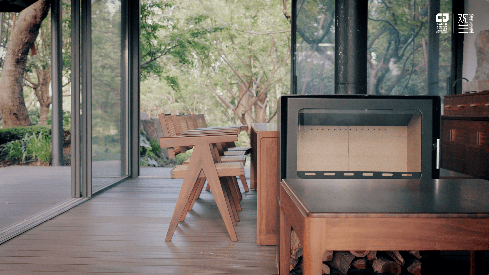 pavilion private mansion mansion luxury mansion personal entertainment annex the chalet koi pond koi fish pond landscaping landscape China china homes mansion nature nick design alex lee design seed the white house the chalet tea house tea room cinema home theater sauna gym sanctuary minimalist minimalism wooden floors child's room tea pavilion extension