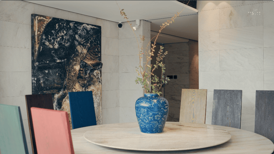 brutalist home china guangdong interior design office forest greenery glass box nature river design environments healing brutalist rough surfaces textures volume light xixi design consulting driveway pond renovation transformation basement living area slanted ceiling angular ceiling incense room driveway landscape fireplace cantilevered staircase chinese chinese designs window meditation room narrow staircase natural light ventilation sunroom alex lee design seed house home house tour family home