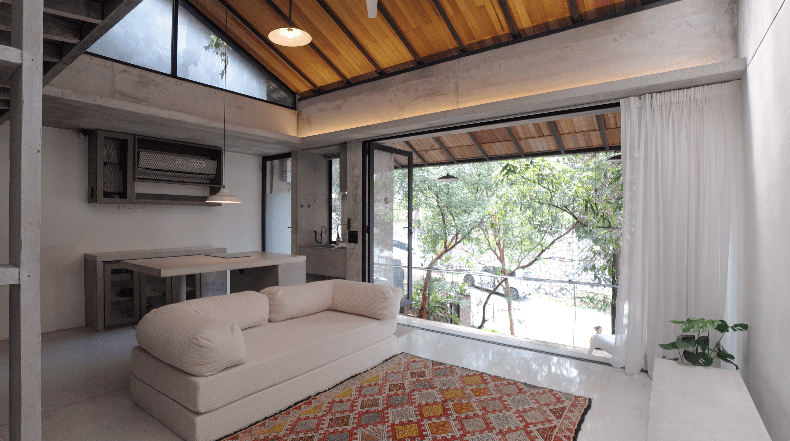 tetawove atelier architect architecture design seed alex lee interior design interior design ideas ideas inspo inspiration home house house tour family home duplex duo generational home courtyard pond living room dining master bedroom rooftop green rooftop sustainable eco friendly green homes house design biophilic nature landscape garden trees plants greenery rustic industrial industrial design cement brick red bricks design metal seksan malaysia malaysia homes terrace house terrace house transformations renovation old houses makeover