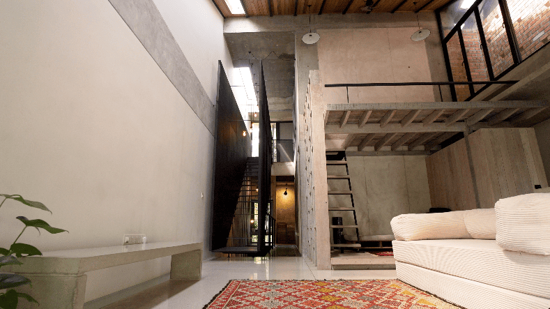 tetawove atelier architect architecture design seed alex lee interior design interior design ideas ideas inspo inspiration home house house tour family home duplex duo generational home courtyard pond living room dining master bedroom rooftop green rooftop sustainable eco friendly green homes house design biophilic nature landscape garden trees plants greenery rustic industrial industrial design cement brick red bricks design metal seksan malaysia malaysia homes terrace house terrace house transformations renovation old houses makeover