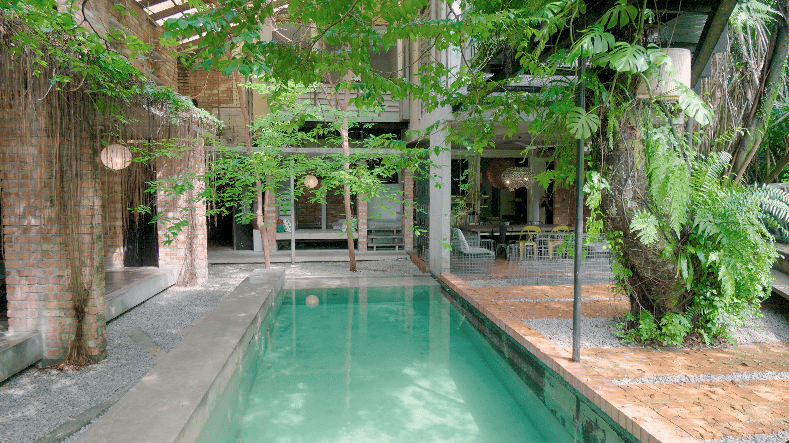 tetawove atelier architect architecture design seed alex lee interior design interior design ideas ideas inspo inspiration home house house tour family home duplex duo generational home courtyard pond living room dining master bedroom rooftop green rooftop sustainable eco friendly green homes house design biophilic nature landscape garden trees plants greenery rustic industrial industrial design cement brick red bricks design metal seksan malaysia malaysia homes terrace house terrace house transformations renovation old houses makeover