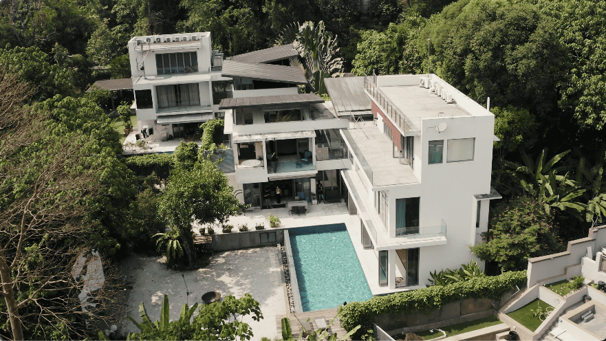 hidden forest home greenery jungle home house design seed martin haeger HL Design Group Bukit Antarabangsa Selangor Malaysia overgrown frameless glass doors sanctuary intimate nature outdoors privacy bungalow bungalow design layout blueprint plan unique unique homes family home swimming pool beach personal beach pavilion pond artist art paintings pottery architect architecture own home house tours calm biophilic design green granite waterfalls living room interior design transformation renovation guitar galvanized steel staircase open terrace sundeck tropical rain gutters overhanging roofs pitched roof double volume open jacuzzi master bedroom unique bathroom escape animals farm mini farm dogs cats chickens trees plants edibles outdoor jacuzzi outdoors cross ventilation loft bed art studio pottery room creativity entertainment space studio landscaping garden reserve forest natural ventilation sustainability space natural