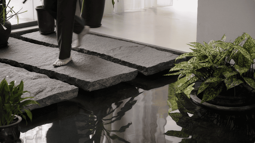 hidden forest home greenery jungle home house design seed martin haeger HL Design Group Bukit Antarabangsa Selangor Malaysia overgrown frameless glass doors sanctuary intimate nature outdoors privacy bungalow bungalow design layout blueprint plan unique unique homes family home swimming pool beach personal beach pavilion pond artist art paintings pottery architect architecture own home house tours calm biophilic design green granite waterfalls living room interior design transformation renovation guitar galvanized steel staircase open terrace sundeck tropical rain gutters overhanging roofs pitched roof double volume open jacuzzi master bedroom unique bathroom escape animals farm mini farm dogs cats chickens trees plants edibles outdoor jacuzzi outdoors cross ventilation loft bed art studio pottery room creativity entertainment space studio landscaping garden reserve forest natural ventilation sustainability space natural