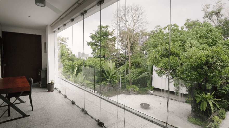 hidden forest home greenery jungle home house design seed martin haeger HL Design Group Bukit Antarabangsa Selangor Malaysia overgrown frameless glass doors sanctuary intimate nature outdoors privacy bungalow bungalow design layout blueprint plan unique unique homes family home swimming pool beach personal beach pavilion pond artist art paintings pottery architect architecture own home house tours calm biophilic design green granite waterfalls living room interior design transformation renovation guitar galvanized steel staircase open terrace sundeck tropical rain gutters overhanging roofs pitched roof double volume open jacuzzi master bedroom unique bathroom escape animals farm mini farm dogs cats chickens trees plants edibles outdoor jacuzzi outdoors cross ventilation loft bed art studio pottery room creativity entertainment space studio landscaping garden reserve forest natural ventilation sustainability space natural