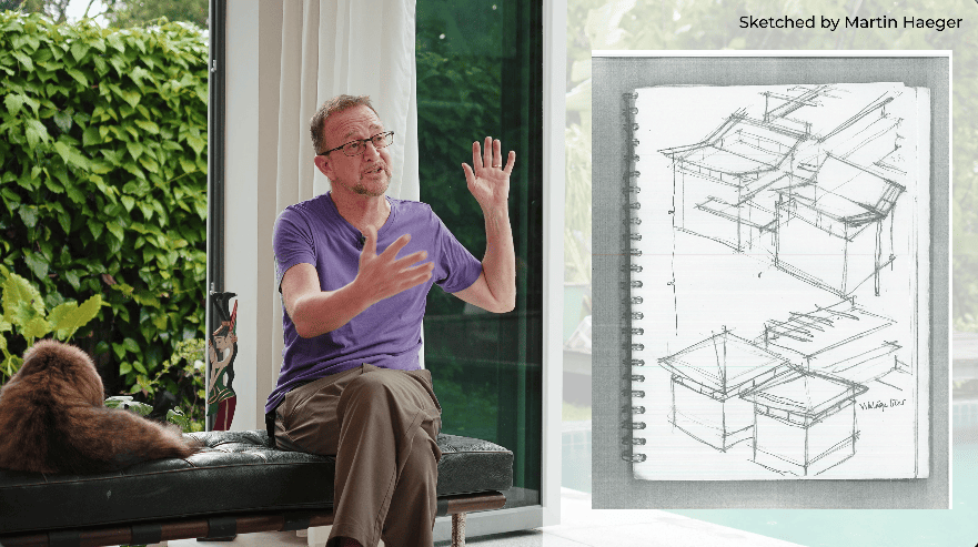 hidden forest home greenery jungle home house design seed martin haeger HL Design Group Bukit Antarabangsa Selangor Malaysia overgrown frameless glass doors sanctuary intimate nature outdoors privacy bungalow bungalow design layout blueprint plan unique unique homes family home swimming pool beach personal beach pavilion pond artist art paintings pottery architect architecture own home house tours calm biophilic design green granite waterfalls living room interior design transformation renovation guitar galvanized steel staircase open terrace sundeck tropical rain gutters overhanging roofs pitched roof double volume open jacuzzi master bedroom unique bathroom escape animals farm mini farm dogs cats chickens trees plants edibles outdoor jacuzzi outdoors cross ventilation loft bed art studio pottery room creativity entertainment space studio landscaping garden reserve forest natural ventilation sustainability space natural