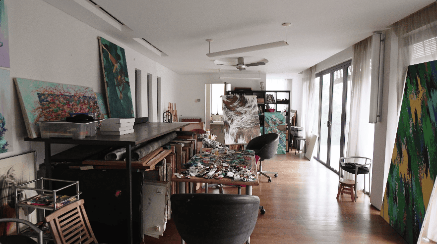 hidden forest home greenery jungle home house design seed martin haeger HL Design Group Bukit Antarabangsa Selangor Malaysia overgrown frameless glass doors sanctuary intimate nature outdoors privacy bungalow bungalow design layout blueprint plan unique unique homes family home swimming pool beach personal beach pavilion pond artist art paintings pottery architect architecture own home house tours calm biophilic design green granite waterfalls living room interior design transformation renovation guitar galvanized steel staircase open terrace sundeck tropical rain gutters overhanging roofs pitched roof double volume open jacuzzi master bedroom unique bathroom escape animals farm mini farm dogs cats chickens trees plants edibles outdoor jacuzzi outdoors cross ventilation loft bed art studio pottery room creativity entertainment space studio landscaping garden reserve forest natural ventilation sustainability space natural