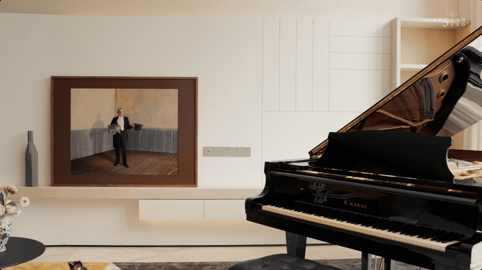 healing spaces homes house harmony design spilt contrasting different modern luxury interior design design seed Alex Lee China china design eastern style unique homes couple family homes entrance hallway piano area art art gallery open living area healthy homes natural organic soft curves rich colours warmth sculptural reception family music area photographic furniture skylights bright house artistic alfresco dining space dining area kitchen staircase home theater garden landscaping recessed lighting minimal cabinetry daylight light airy glass panels crystal column artwork public area Italian artist space hall living hall deep red timber flooring indoor trees bold playful chair neutral palette nook bedroom master bedroom reading corner study desk personal space forest green spiral staircase walk-in wardrobe master bedroom slanted ceiling combination merging styles architecture home tours house tours architect design house ideas inspo inspiration home tour renovation ideas elegant homes ideas stunning houses beautiful house design carenessland CDA China Design awards