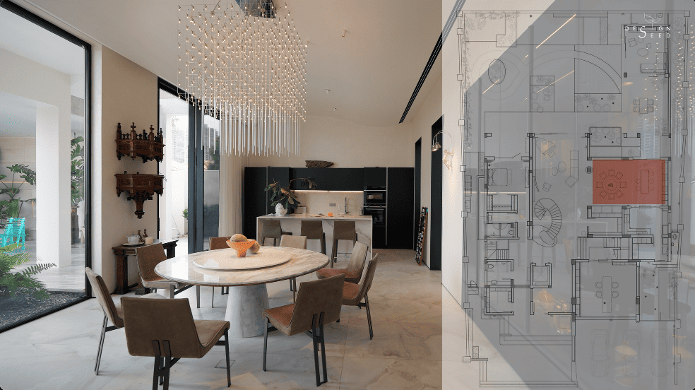 healing spaces homes house harmony design spilt contrasting different modern luxury interior design design seed Alex Lee China china design eastern style unique homes couple family homes entrance hallway piano area art art gallery open living area healthy homes natural organic soft curves rich colours warmth sculptural reception family music area photographic furniture skylights bright house artistic alfresco dining space dining area kitchen staircase home theater garden landscaping recessed lighting minimal cabinetry daylight light airy glass panels crystal column artwork public area Italian artist space hall living hall deep red timber flooring indoor trees bold playful chair neutral palette nook bedroom master bedroom reading corner study desk personal space forest green spiral staircase walk-in wardrobe master bedroom slanted ceiling combination merging styles architecture home tours house tours architect design house ideas inspo inspiration home tour renovation ideas elegant homes ideas stunning houses beautiful house design carenessland CDA China Design awards