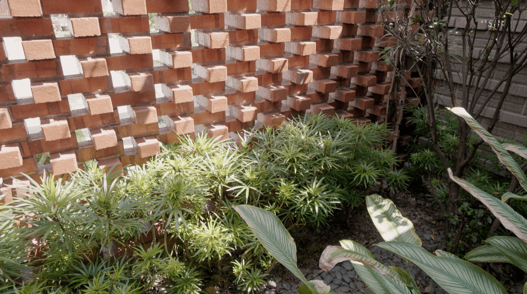 introverted house garden design seed alex lee tropical houses homes tour architecture architect O2CA Malaysian houses terrace houses terrace transformation small homes family bricks red extraordinary homes edric choo greenery link bridge double volume courtyard windows angled windows master bedroom bathroom design bathroom ideas master bathroom light bright ventilation layout reno renovation changes plans car porch secret garden hidden garden private garden living room open plan kitchen dining staircase planter box planter bridge green eco wing construction sanctuary oasis plants damansara perforated calming serene intimate homeowners shophouses polycarbonate roof tiles skylight