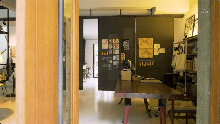 alex lee design seed tropical house transformation renovation construction landscape landscaping green greenery trees bungalow bungalow design mentahmatters design architect architecture urban city farm cheras lapan house shin chang neighbourhood facade trees ficus sandbrick walls layers fish pond garden privacy grid water feature pond fish pond grid canopy tall doors wood wooden doors foyer indoor outdoor divider workspace study materials honesty function steel structural slender durable low maintenance raw refined minimalist minimalism layout ideas interior design ideas craftsmanship two tier doors lower panel upper panel tropical house home house tour solid wood plywood living area double volume netting unique changes cantilevered kitchen area floor space open plan clarity experiment paulo mendes inspiration architectural build trees terazzo floor stainless steel ccountertop red brick kitchen industrial warm ventilation light natural light master bedroom unique beautiful eco friendly functional practical nature walk-in wardrobe cabinetry shared garden resources avocade garden farm community shared land extra land malaysia malaysian homes malaysian architecture