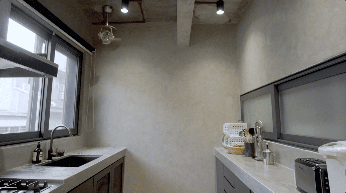 terrace house transformation design seed alex lee design interior design architecture architect Malaysia Malaysian houses terrace houses homes house tour family home winston paperspace two storey design kokun house project traffic privacy quiet highway wall noise barrier lifestyle old house renovation inspo ideas small home antique furniture laundry open plan diversity mixed family hidden room skylight louvre staircase light natural light daylight rooms study area master bedroom plants trees landscaping personal garden courtyard swimming pool tiles reflection calm resort feel facade curves kokun organic form concrete grasscrete sun direction grass terazzo red peranakan tiles floor plans layout unique stunning beautiful home modern homes challenges property