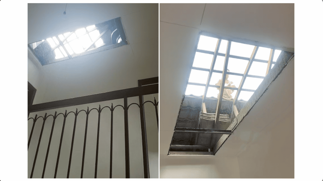 terrace house transformation design seed alex lee design interior design architecture architect Malaysia Malaysian houses terrace houses homes house tour family home winston paperspace two storey design kokun house project traffic privacy quiet highway wall noise barrier lifestyle old house renovation inspo ideas small home antique furniture laundry open plan diversity mixed family hidden room skylight louvre staircase light natural light daylight rooms study area master bedroom plants trees landscaping personal garden courtyard swimming pool tiles reflection calm resort feel facade curves kokun organic form concrete grasscrete sun direction grass terazzo red peranakan tiles floor plans layout unique stunning beautiful home modern homes challenges property