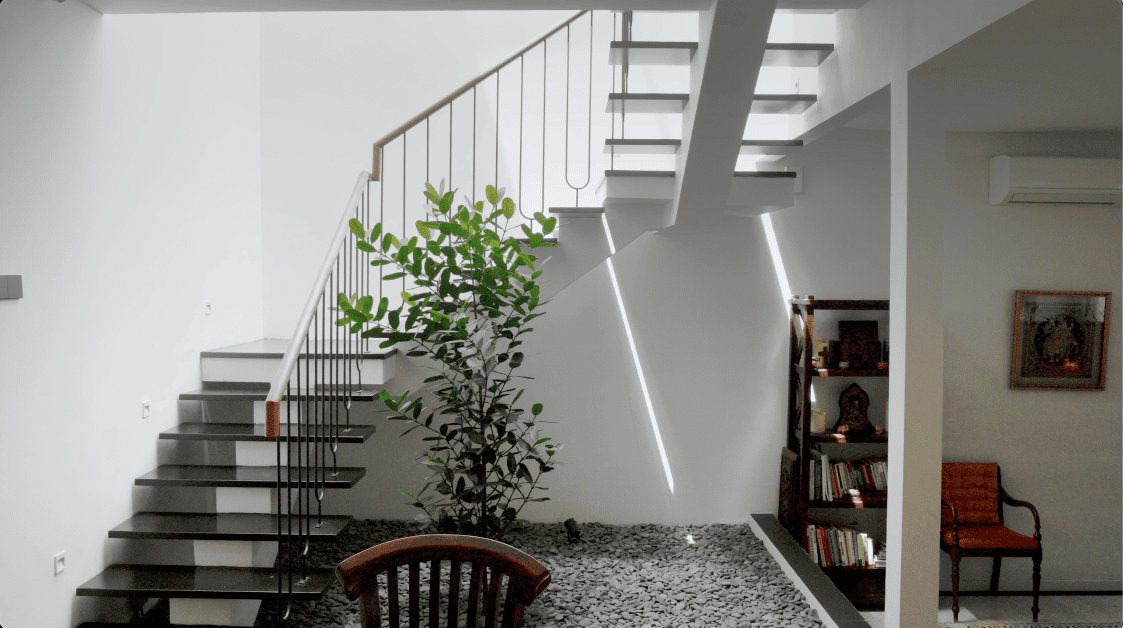 terrace house transformation design seed alex lee design interior design architecture architect Malaysia Malaysian houses terrace houses homes house tour family home winston paperspace two storey design kokun house project traffic privacy quiet highway wall noise barrier lifestyle old house renovation inspo ideas small home antique furniture laundry open plan diversity mixed family hidden room skylight louvre staircase light natural light daylight rooms study area master bedroom plants trees landscaping personal garden courtyard swimming pool tiles reflection calm resort feel facade curves kokun organic form concrete grasscrete sun direction grass terazzo red peranakan tiles floor plans layout unique stunning beautiful home modern homes challenges property