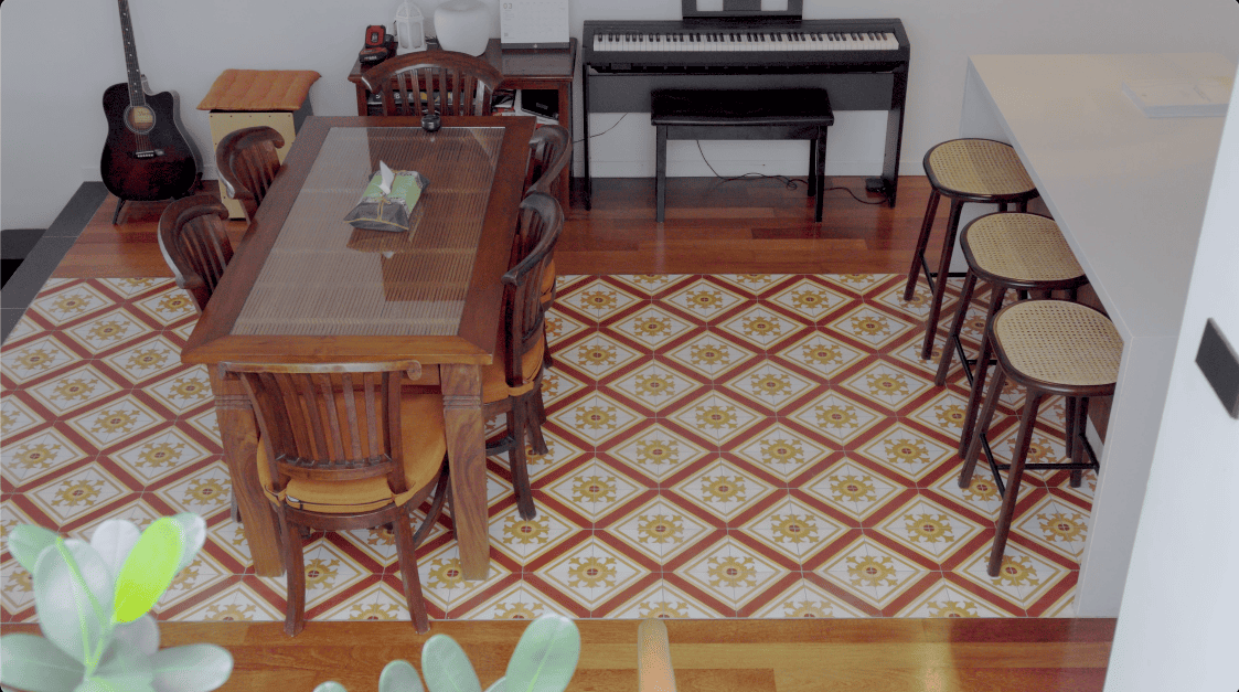 terrace house transformation design seed alex lee design interior design architecture architect Malaysia Malaysian houses terrace houses homes house tour family home winston paperspace two storey design kokun house project traffic privacy quiet highway wall noise barrier lifestyle old house renovation inspo ideas small home antique furniture laundry open plan diversity mixed family hidden room skylight louvre staircase light natural light daylight rooms study area master bedroom plants trees landscaping personal garden courtyard swimming pool tiles reflection calm resort feel facade curves kokun organic form concrete grasscrete sun direction grass terazzo red peranakan tiles floor plans layout unique stunning beautiful home modern homes challenges property