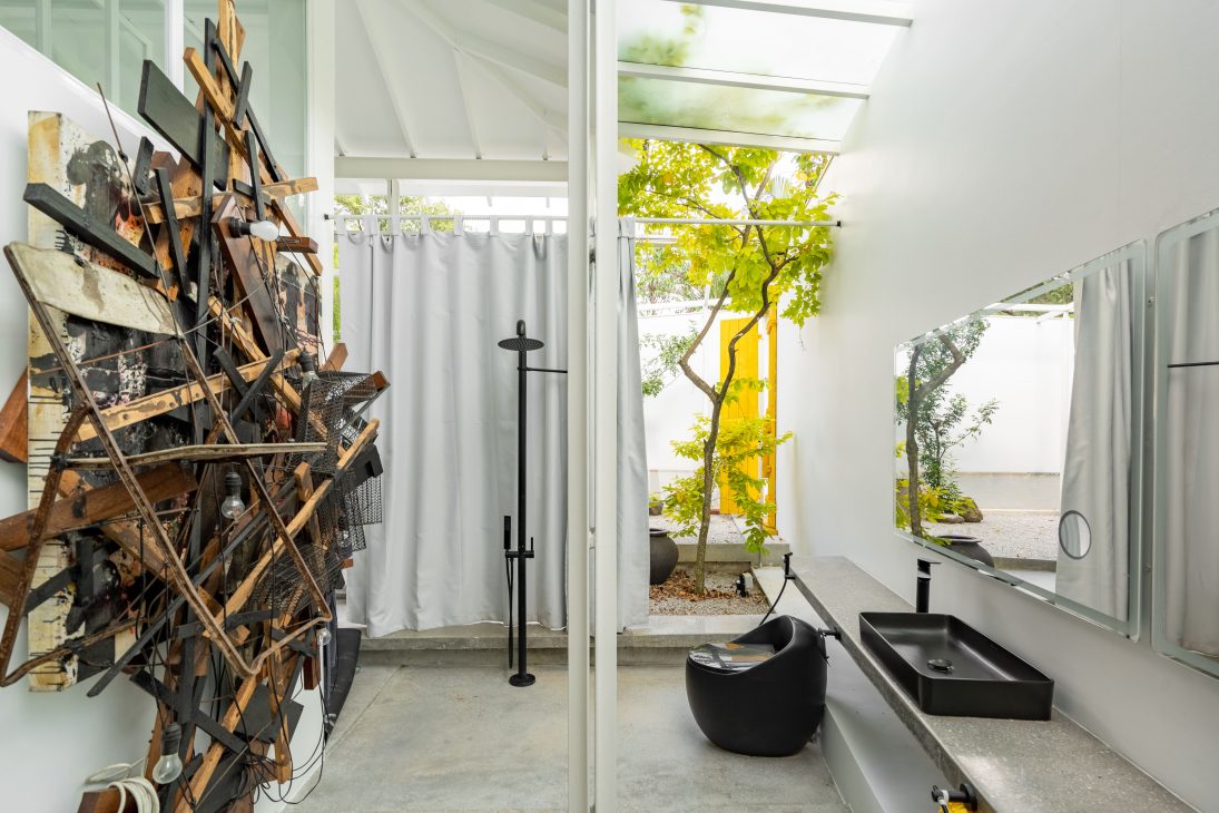 introvert introverse core design workshop design seed alex lee design interior design architecture house tour homes malaysia house transformation renovation ideas inspo outdoor hidden garden yellow art artist art gallery outdoor kitchen outdoor dining seamless nature greenery green trees ventilation open open toilet garden trees landscape living room double volume rooms bedroom design sunken room curtains minimalist minimalism simple beautiful stunning amazing