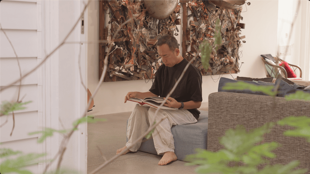 introvert introverse core design workshop design seed alex lee design interior design architecture house tour homes malaysia house transformation renovation ideas inspo outdoor hidden garden yellow art artist art gallery outdoor kitchen outdoor dining seamless nature greenery green trees ventilation open open toilet garden trees landscape living room double volume rooms bedroom design sunken room curtains minimalist minimalism simple beautiful stunning amazing