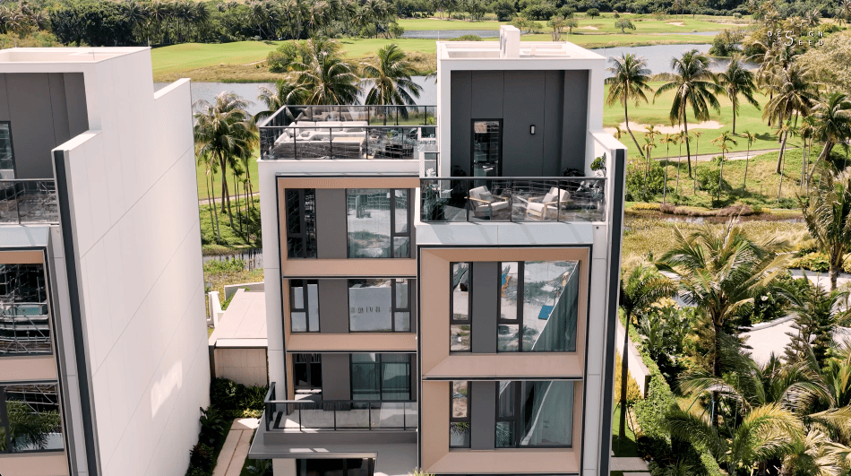 beach holiday villa luxury modern serene holiday vacation alex lee design seed interior design house tour home rich expensive beautiful house tour china guangzhou sanya bungalow pool nature beach golf golf course architecture