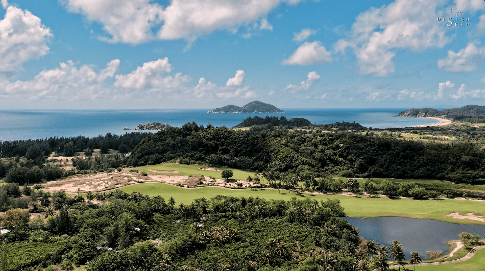 beach holiday villa luxury modern serene holiday vacation alex lee design seed interior design house tour home rich expensive beautiful house tour china guangzhou sanya bungalow pool nature beach golf golf course architecture