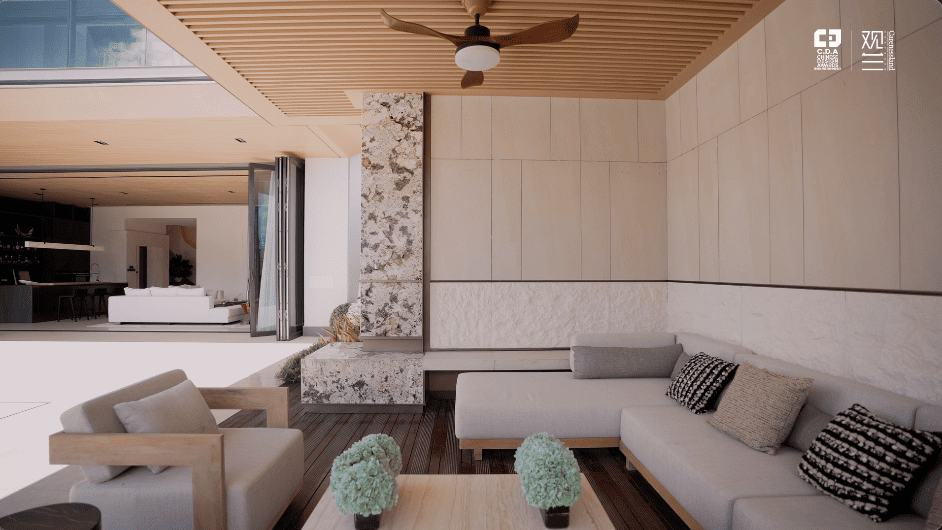 beach holiday villa luxury modern serene holiday vacation alex lee design seed interior design house tour home rich expensive beautiful house tour china guangzhou sanya bungalow pool nature beach golf golf course architecture